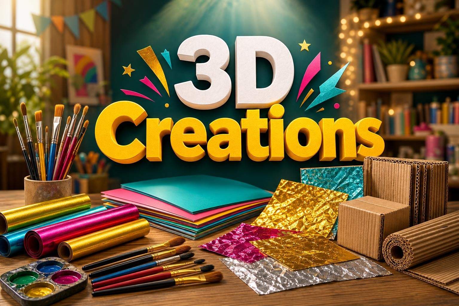 3D Creations: Paper, Foil & Cardboard Art Camp