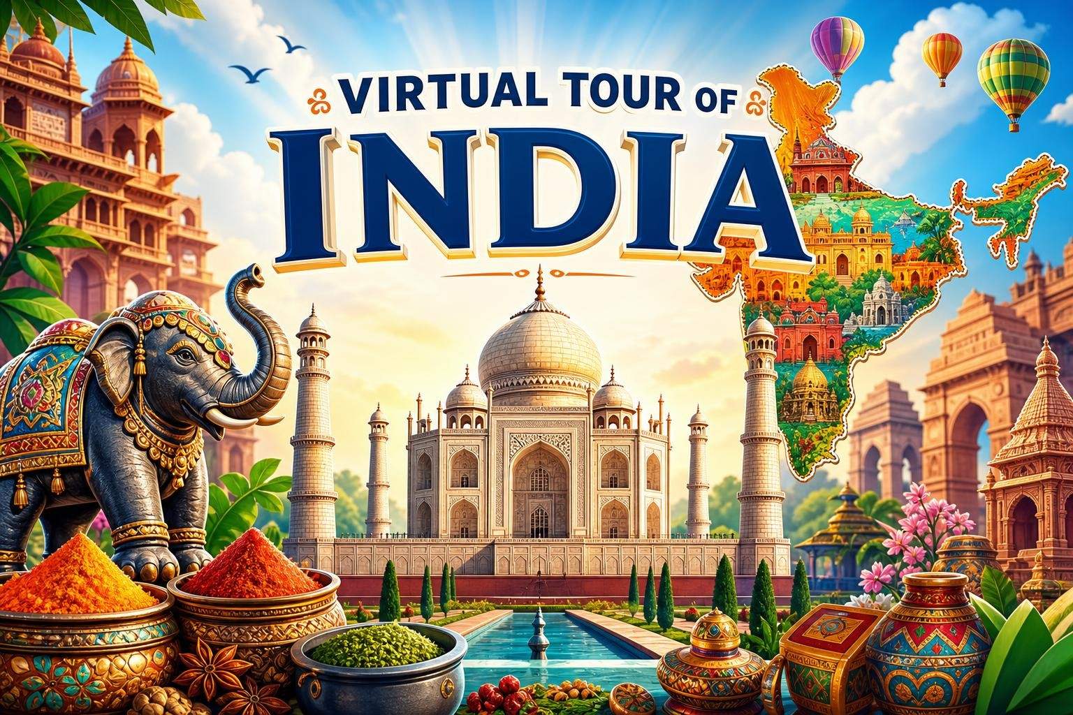 Virtual Tour of India: Famous Monuments, Cities & Landscapes