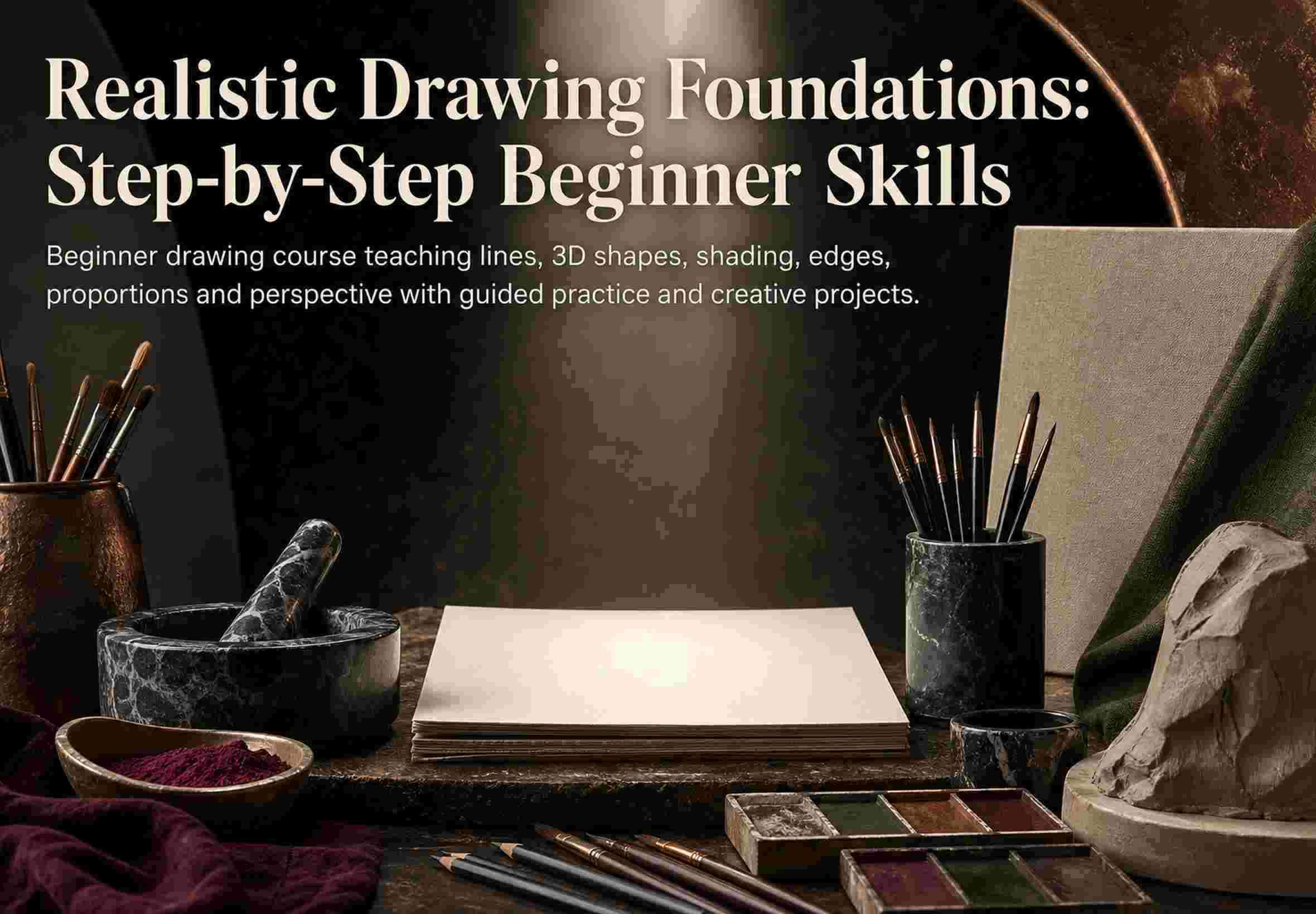 Realistic Drawing Foundations: Step-by-Step Beginner Skills