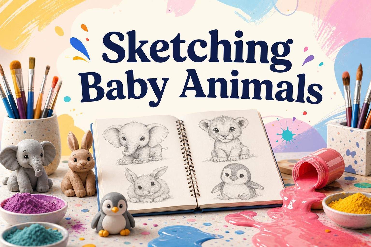Sketching Baby Animals: 3D Forms, Shading & Texture