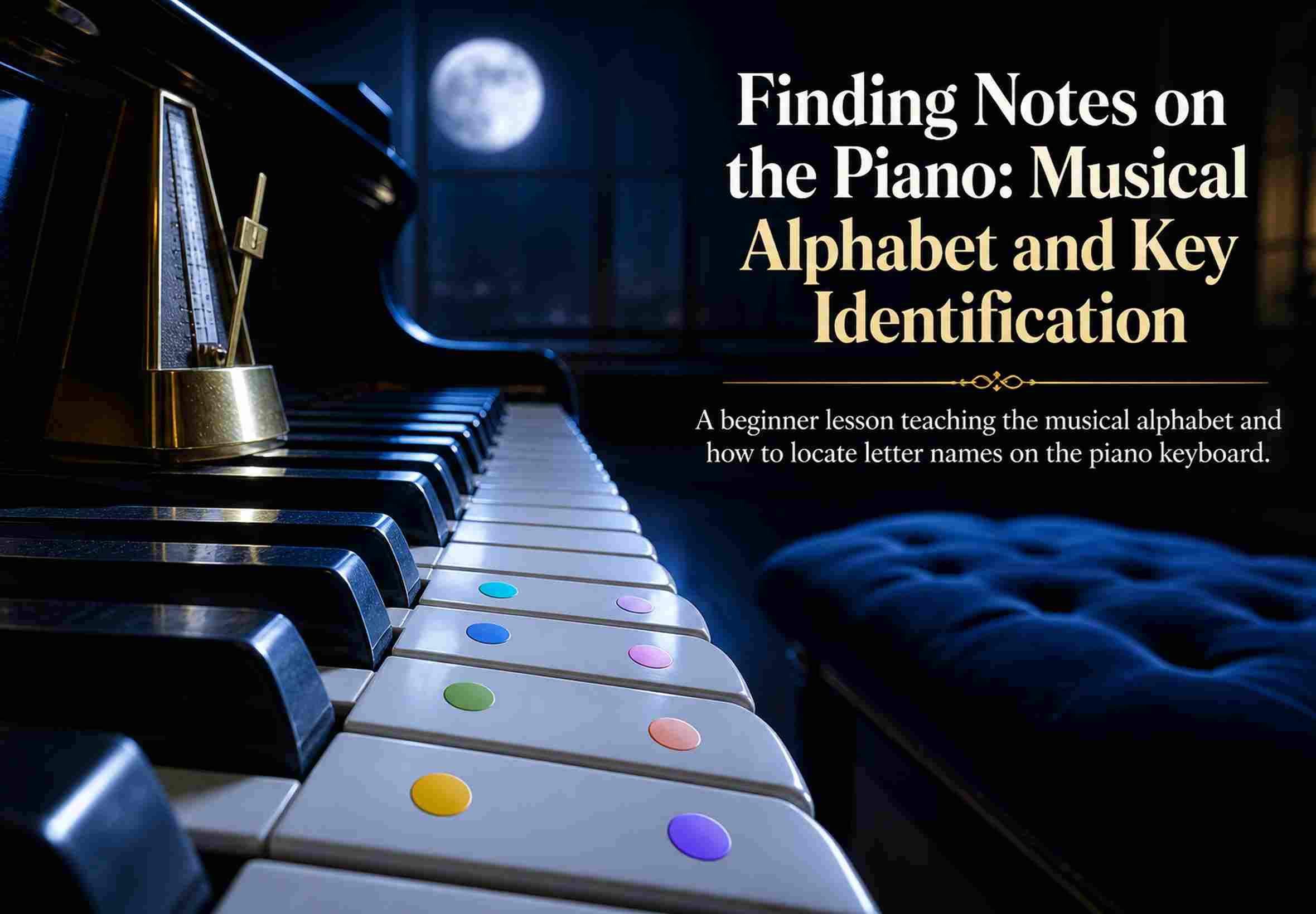 Finding Notes on the Piano: Musical Alphabet and Key Identification