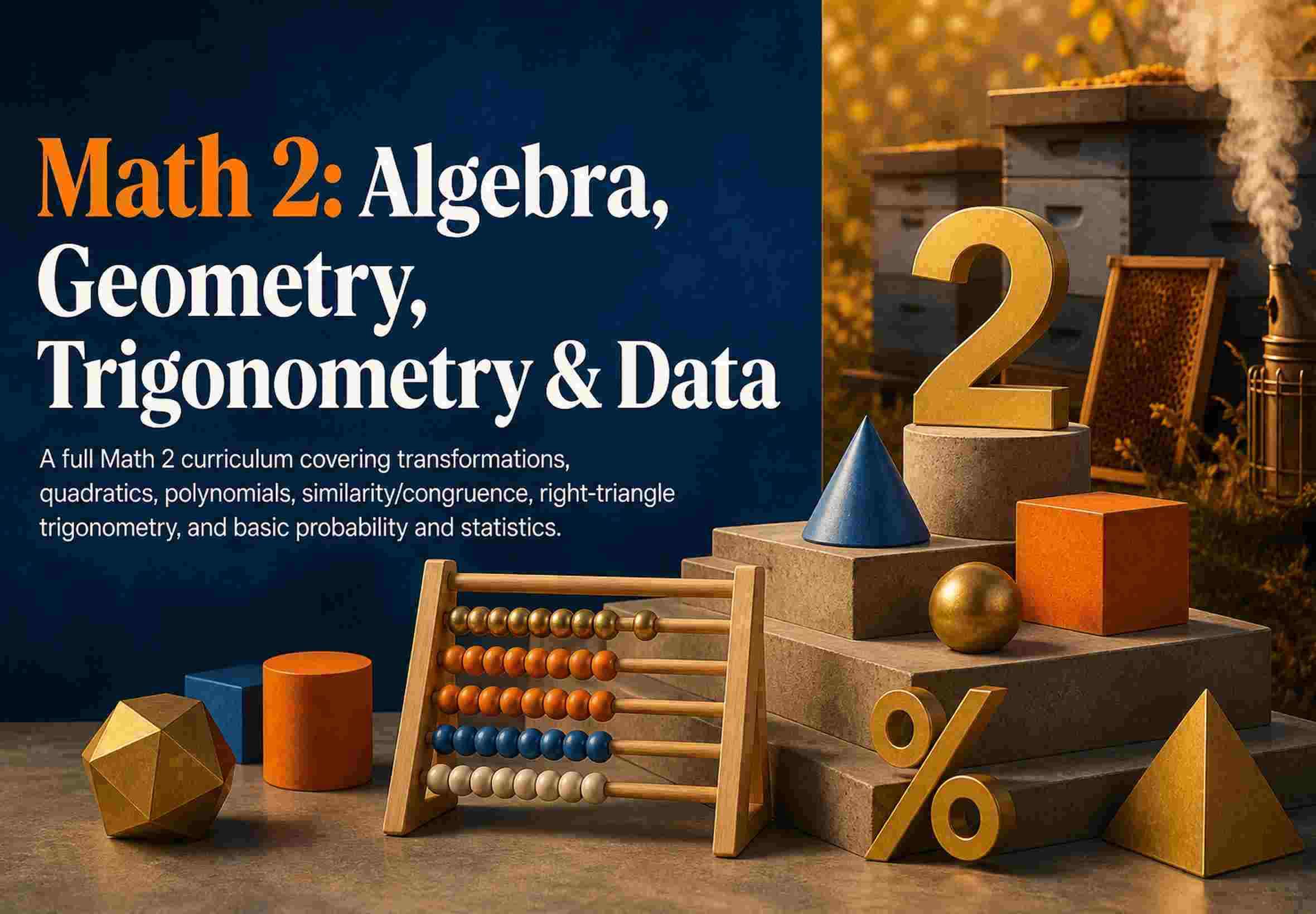 Math 2: Algebra, Geometry, Trigonometry & Data