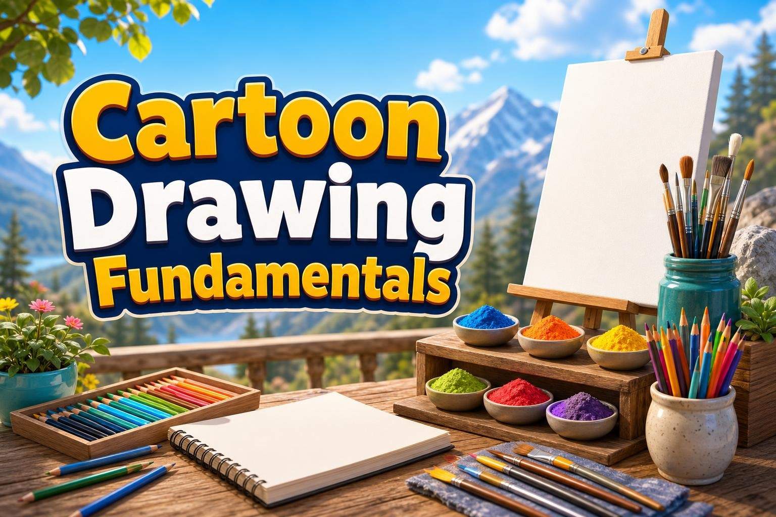 Cartoon Drawing Fundamentals: Characters, Expressions & Backgrounds