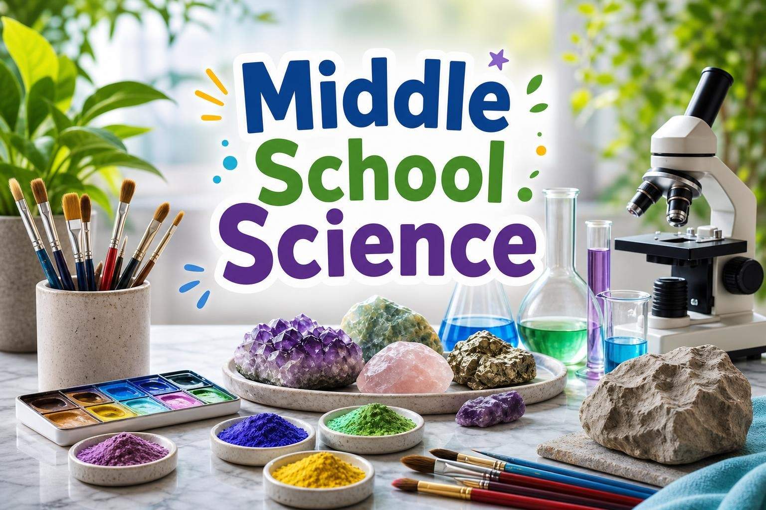 Middle School Science Semester: Physics, Chemistry, Biology & Earth Science