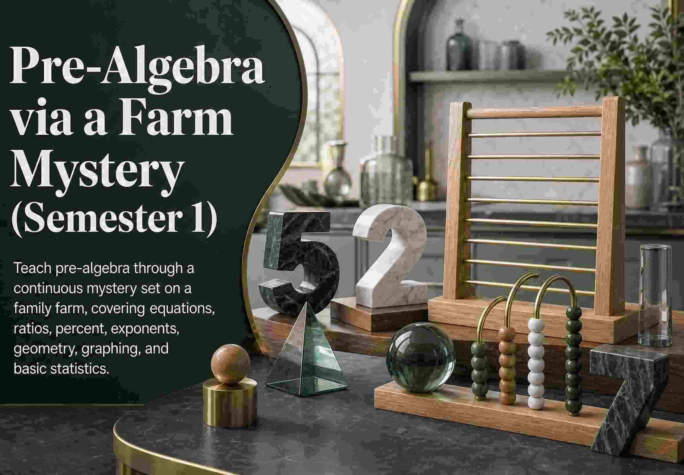 Pre‑Algebra via a Farm Mystery (Semester 1)