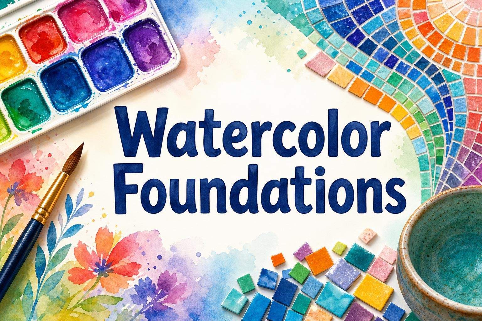 Watercolor Foundations: Color Theory, Washes & Mosaic Project