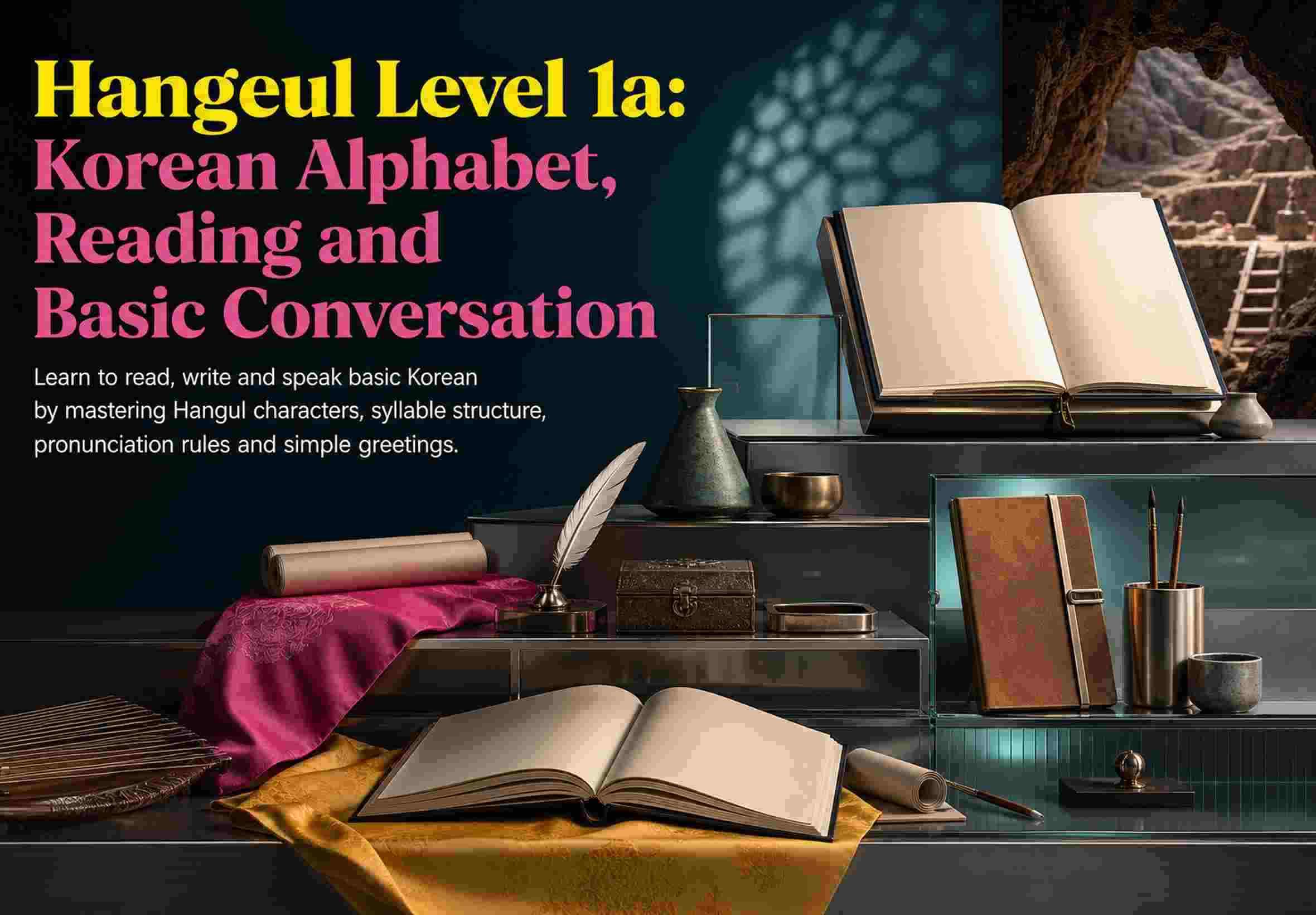 Hangeul Level 1a: Korean Alphabet, Reading and Basic Conversation