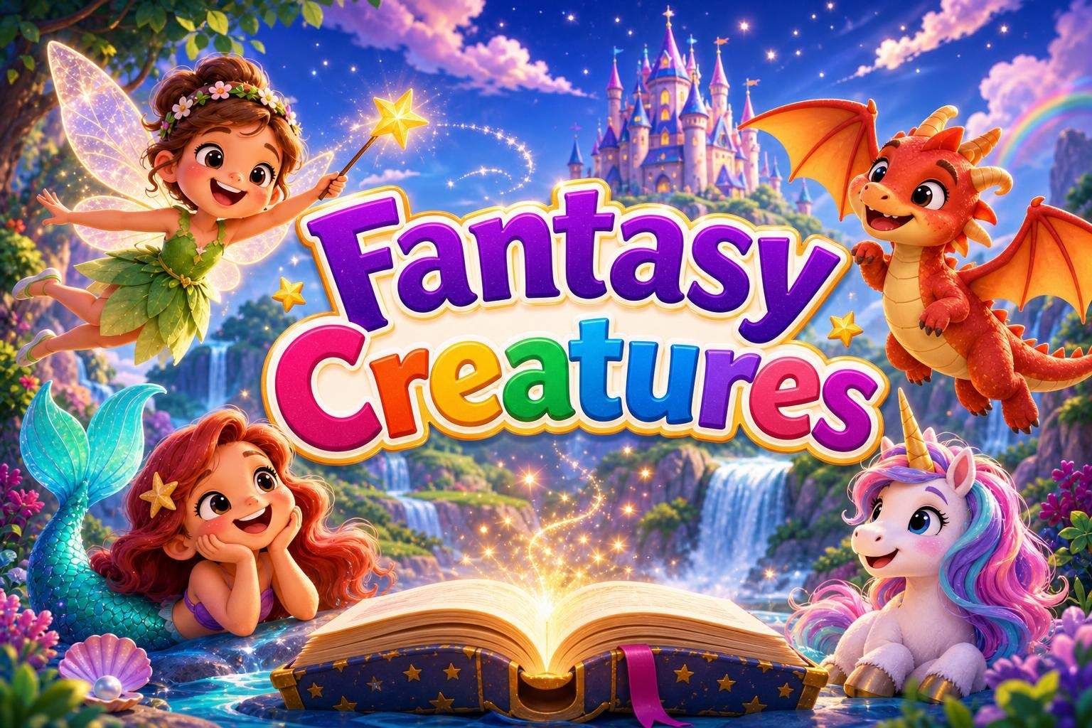 Fantasy Creatures: Fairies, Mermaids, Dragons & Unicorns