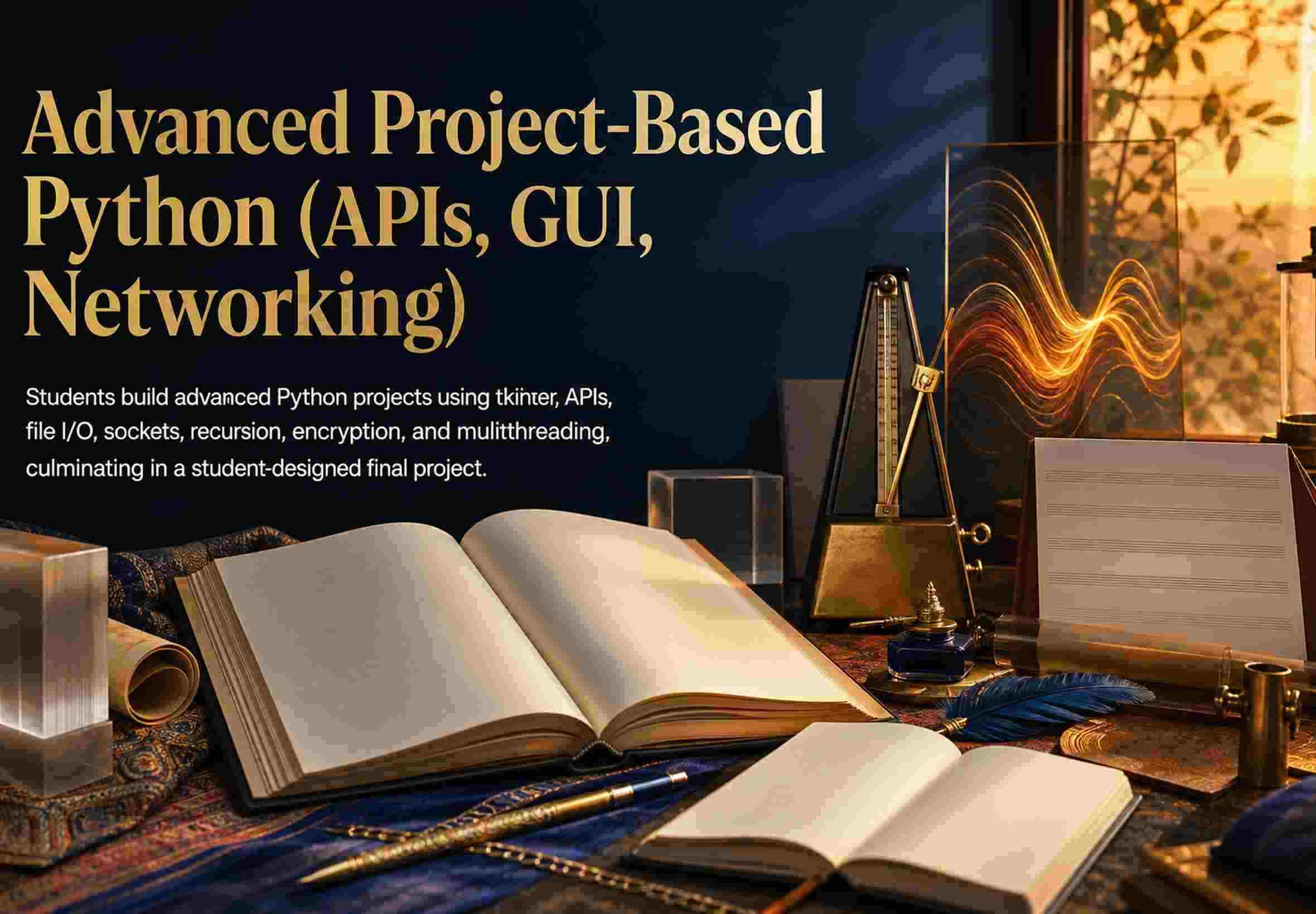 Advanced Project-Based Python (APIs, GUI, Networking)