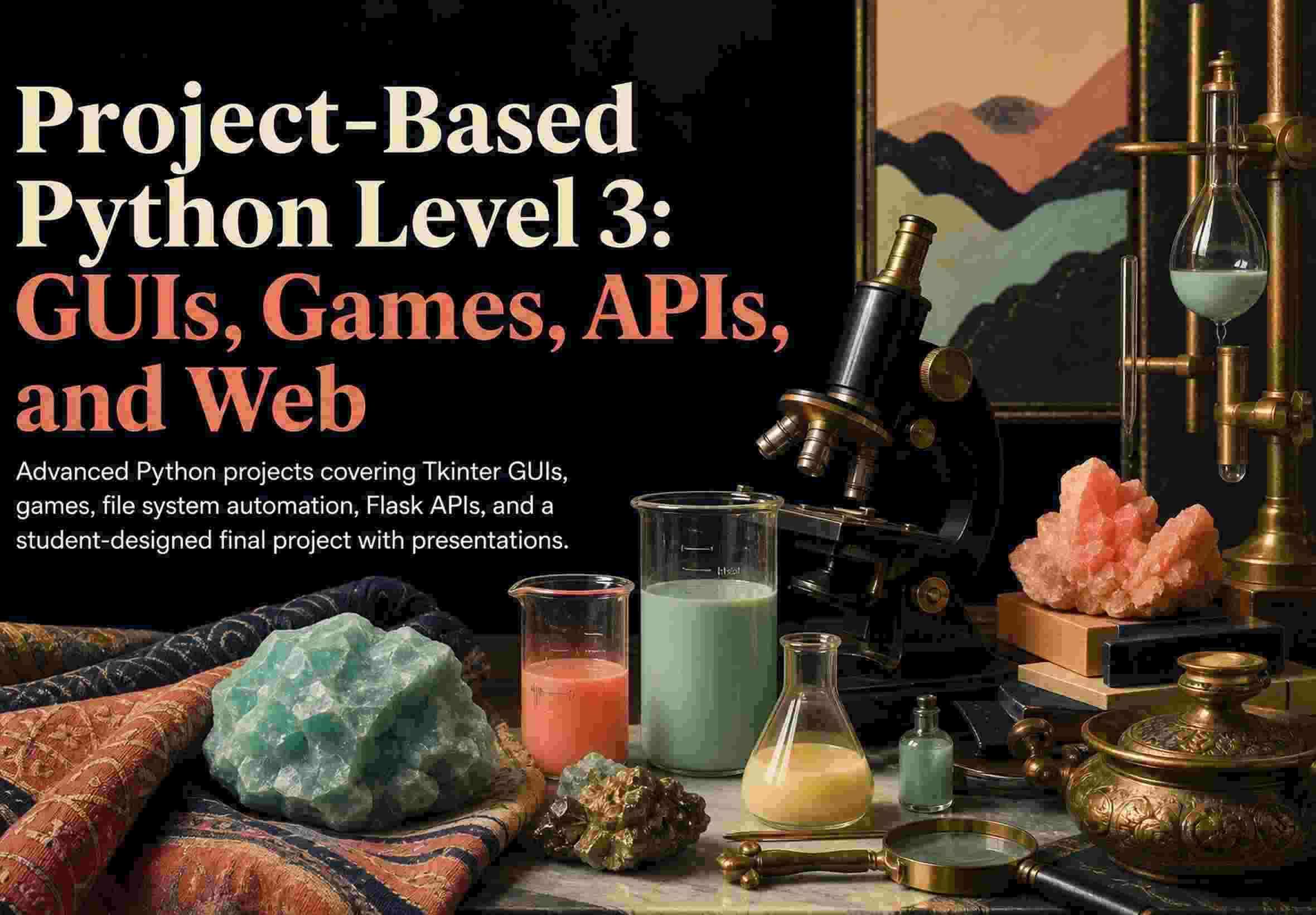 Project-Based Python Level 3: GUIs, Games, APIs, and Web
