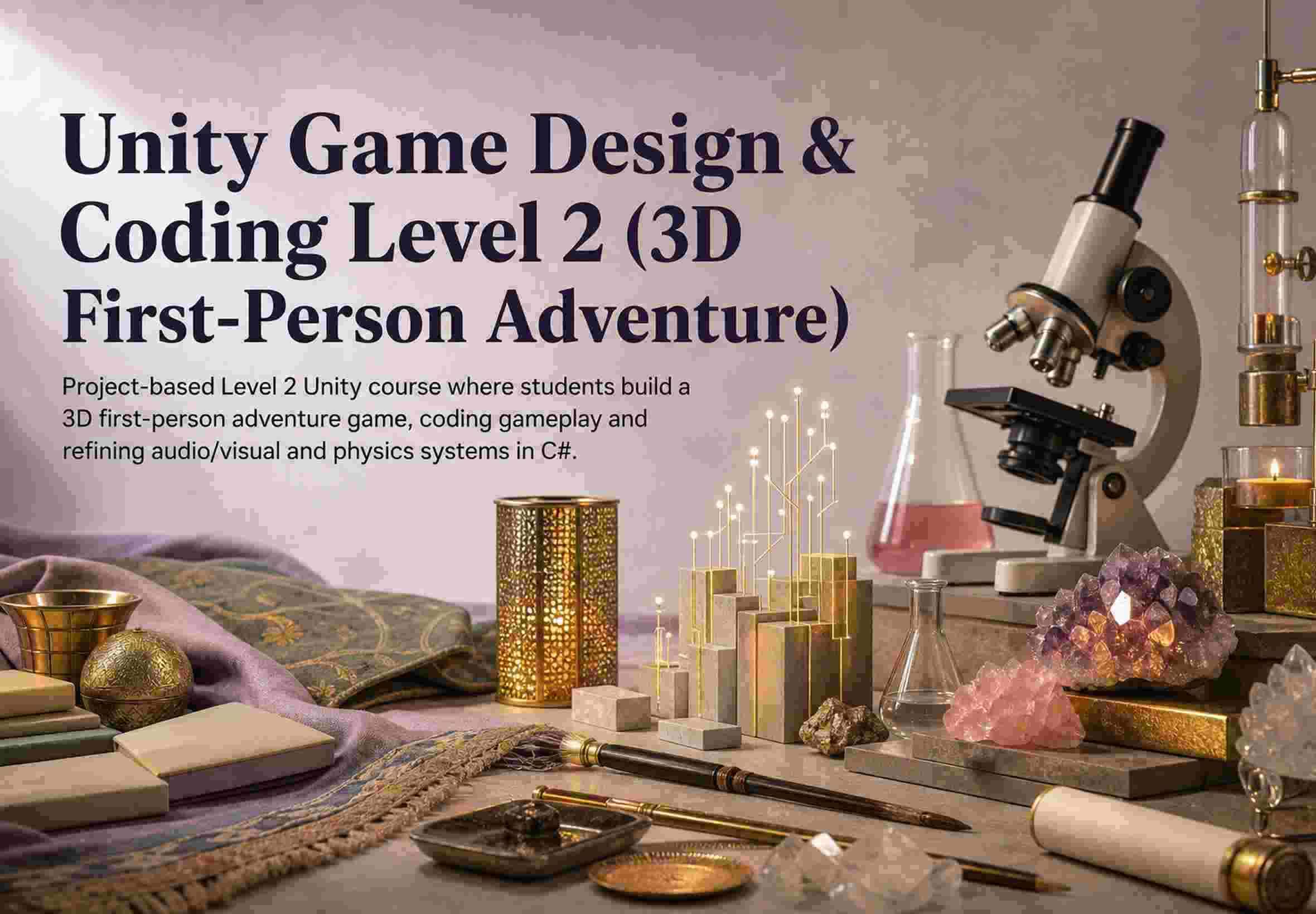 Unity Game Design & Coding Level 2 (3D First-Person Adventure)