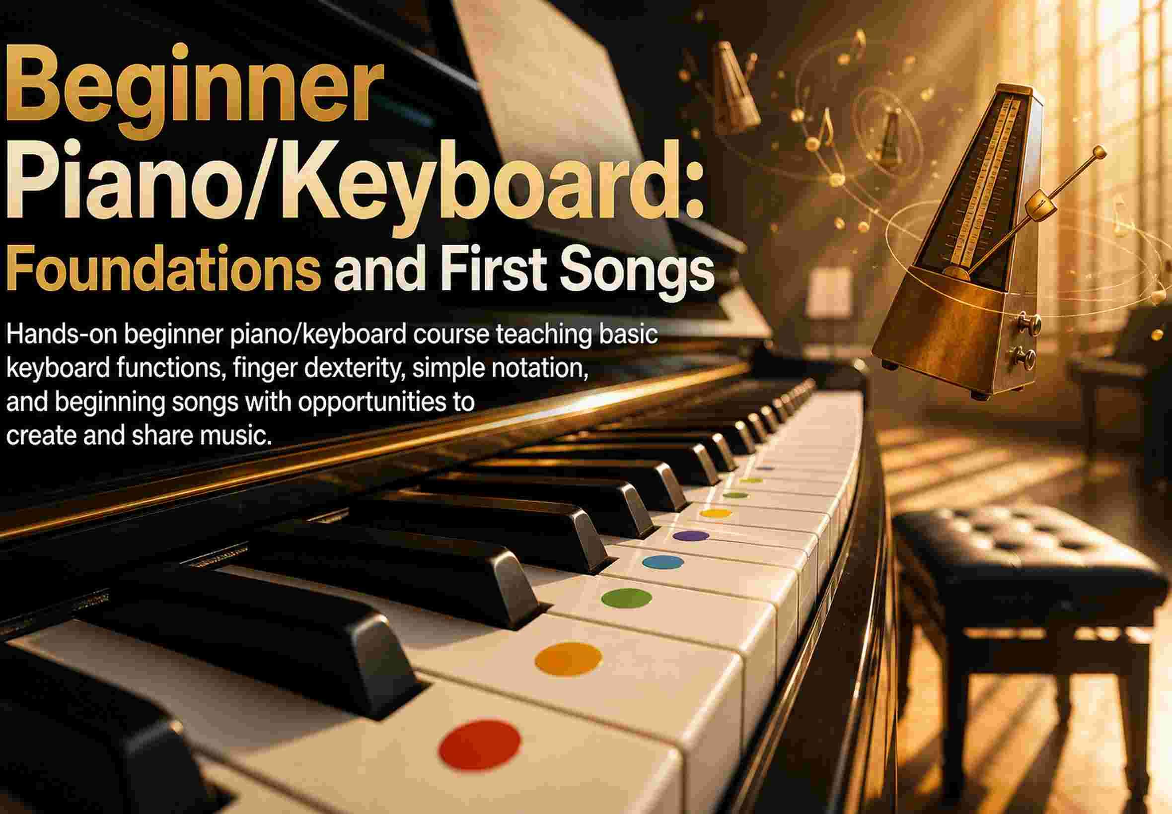 Beginner Piano/Keyboard: Foundations and First Songs