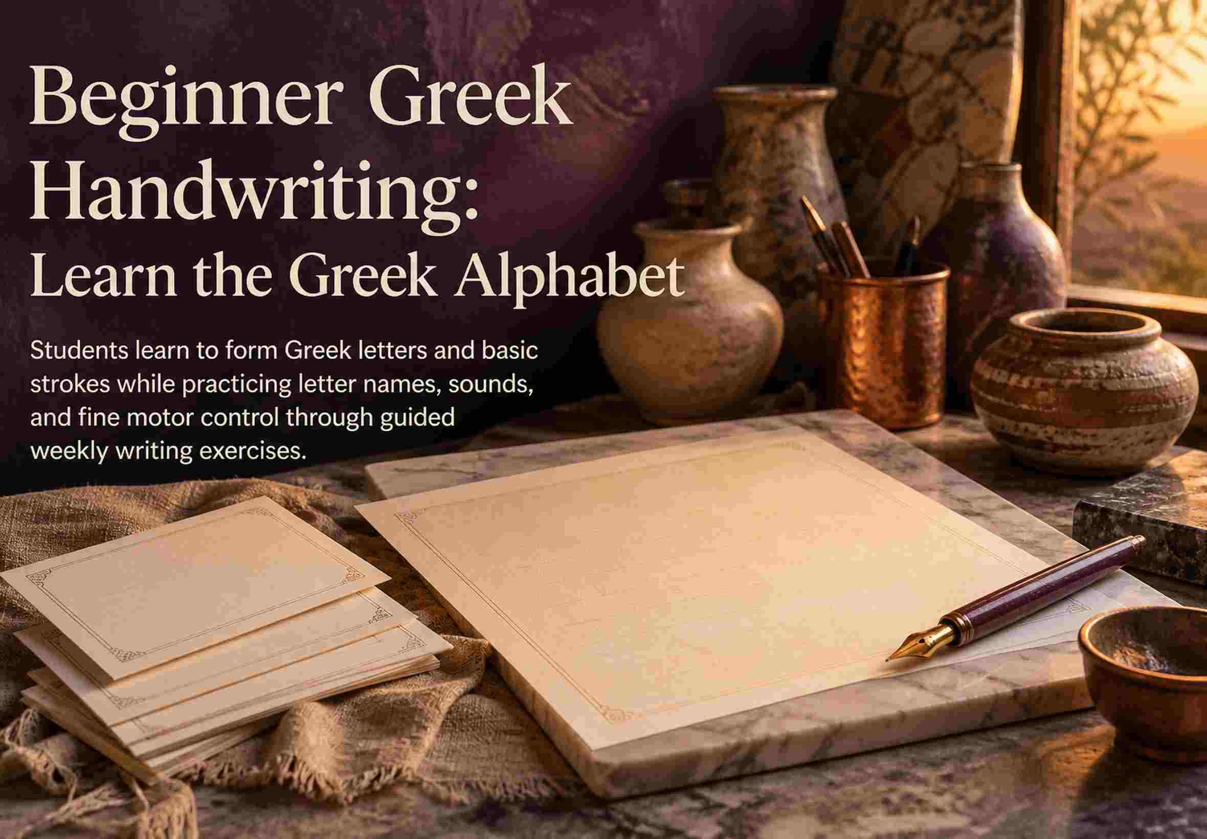 Beginner Greek Handwriting: Learn the Greek Alphabet