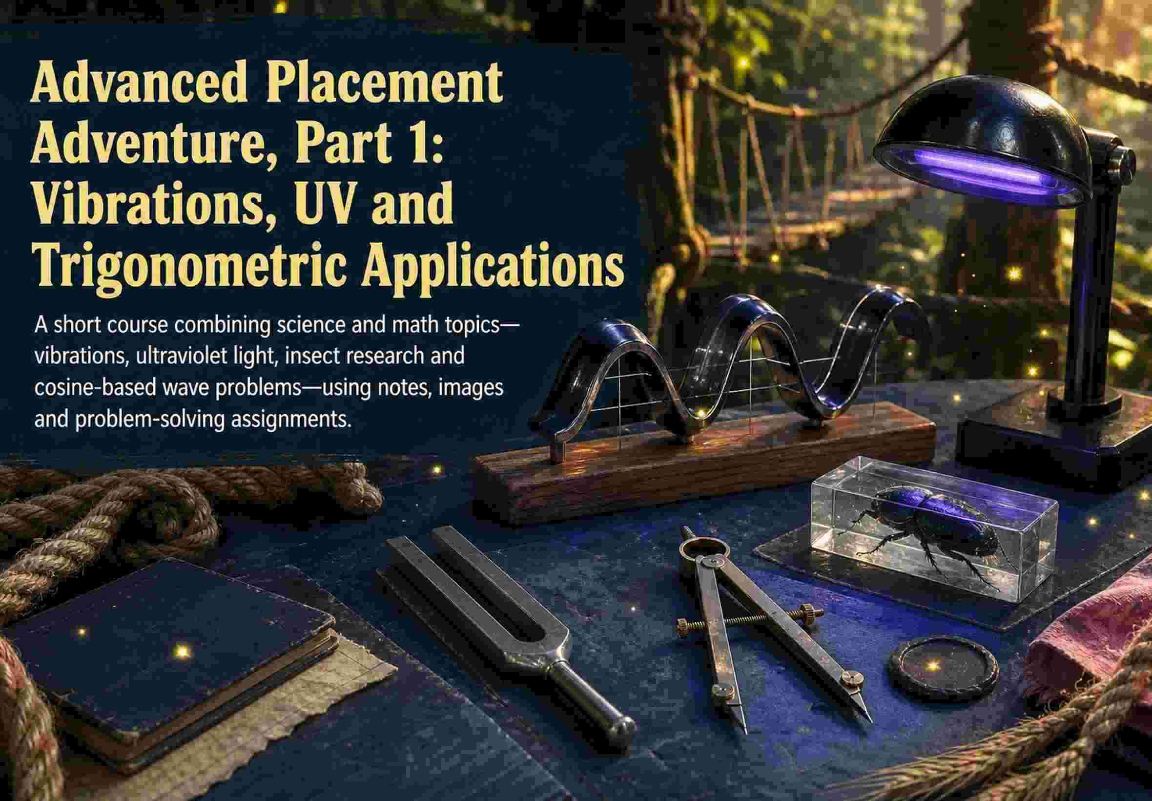 Advanced Placement Adventure, Part 1: Vibrations, UV and Trigonometric Applications