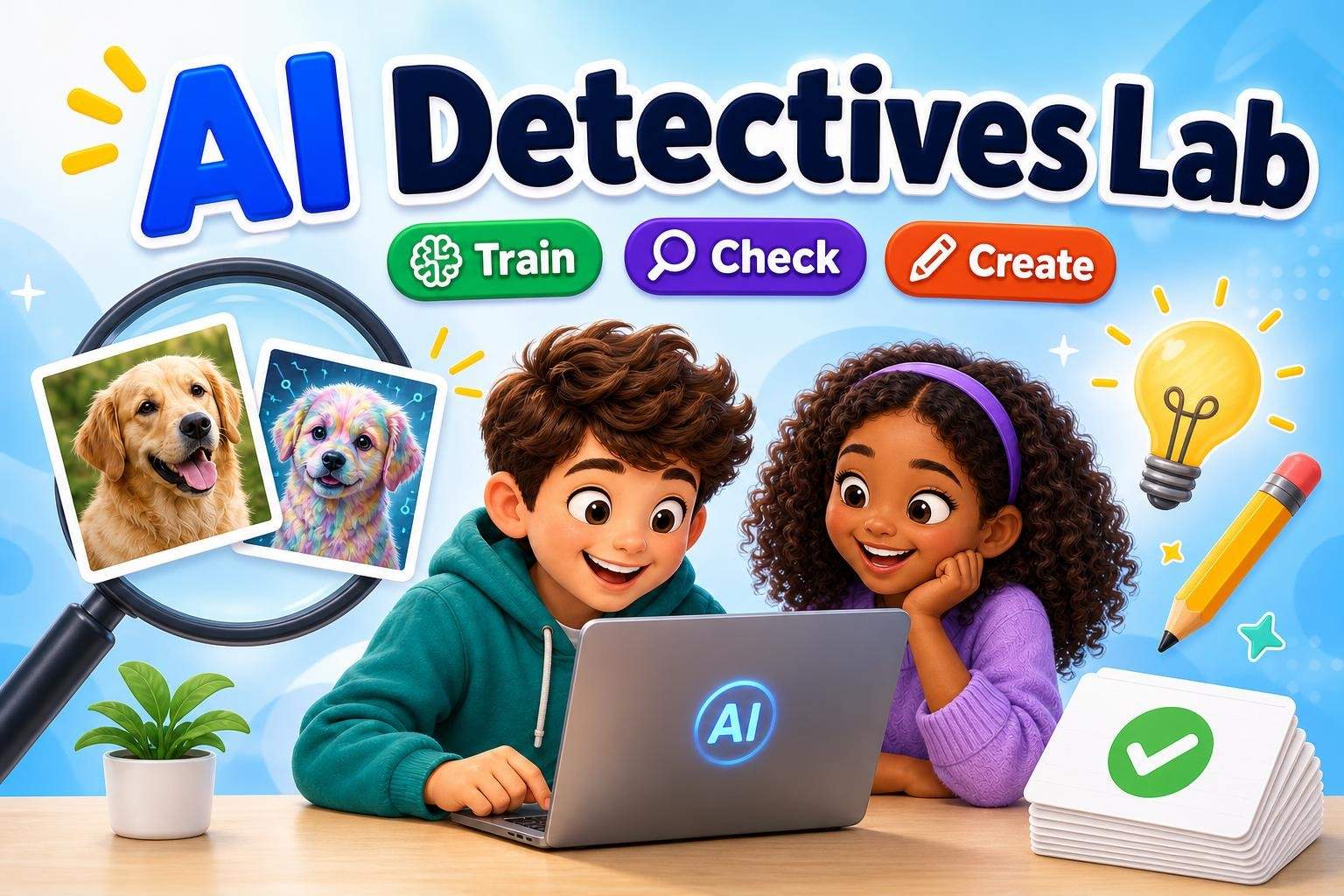 AI Detectives Lab: Train Models and Spot Fake Content (Grades 4-6)