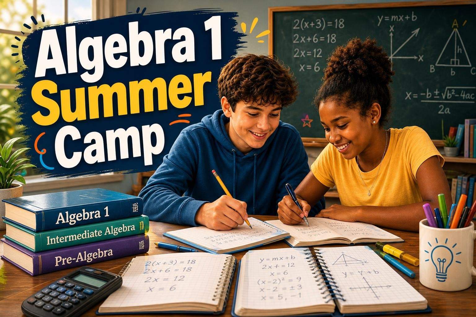 Algebra 1 Summer Camp: Equations and Problem Solving (Ages 12-14)