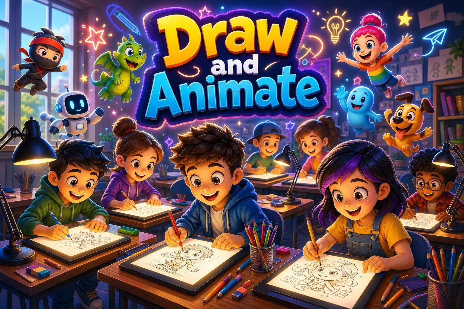 Cartoon Animation Level 2: Weekly Club for Ages 6-11