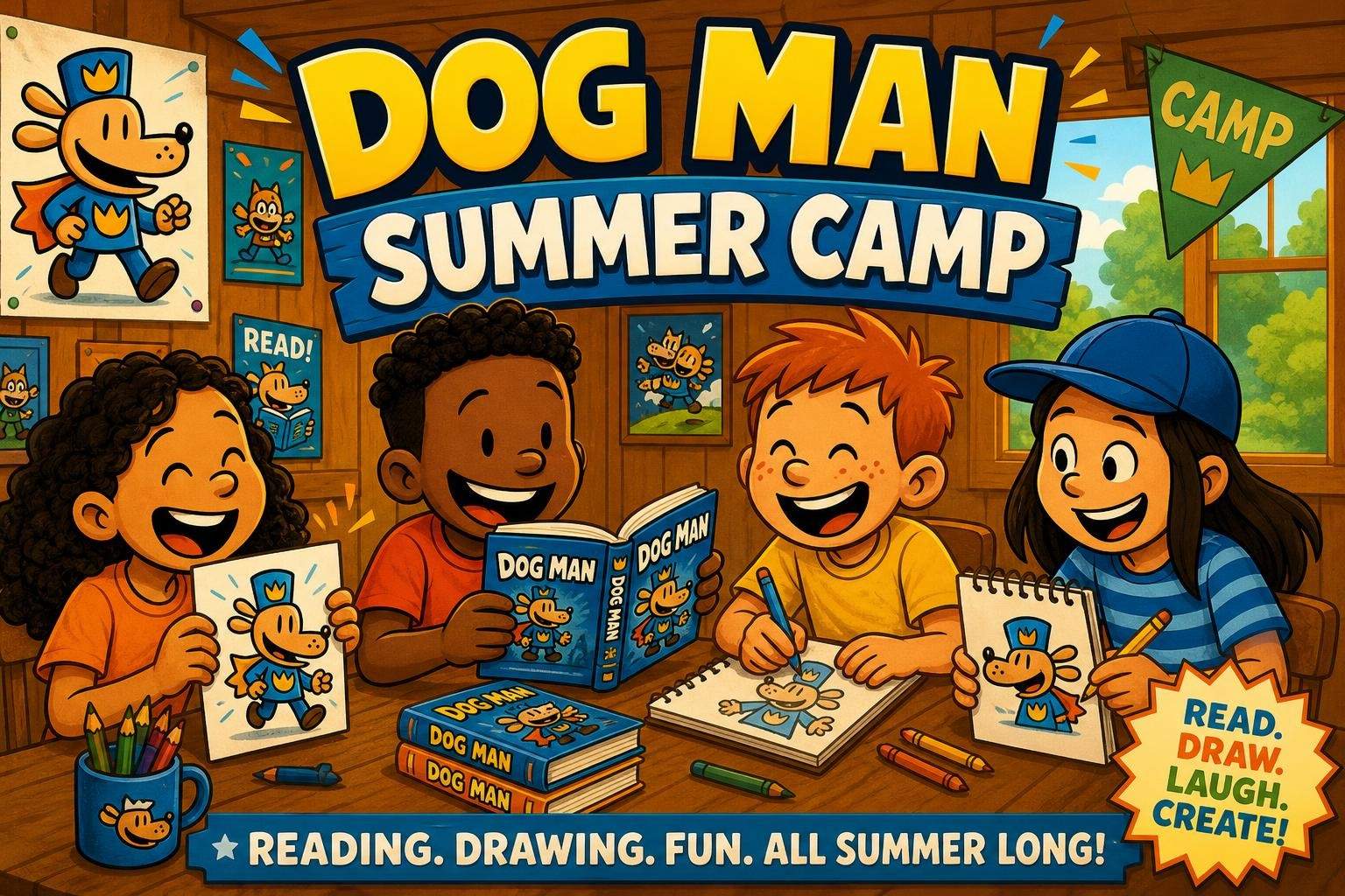 Dog Man Book Club: Read, Draw, and Discuss (Ages 7-10)