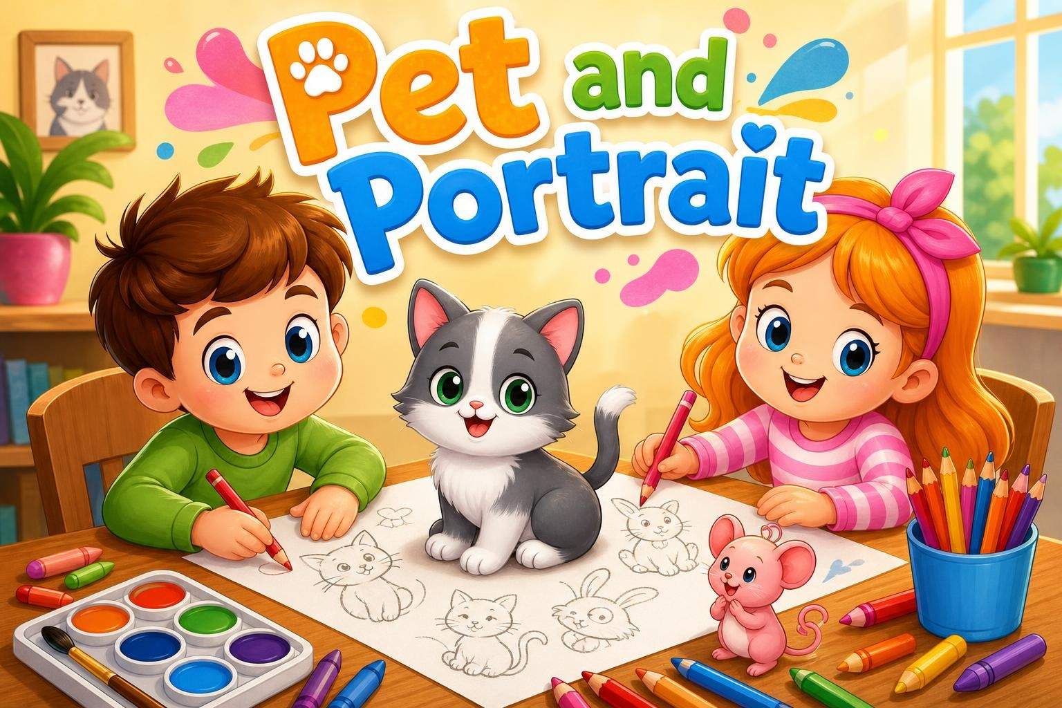 Pet Portraits: Weekly Art Camp for Ages 5-8
