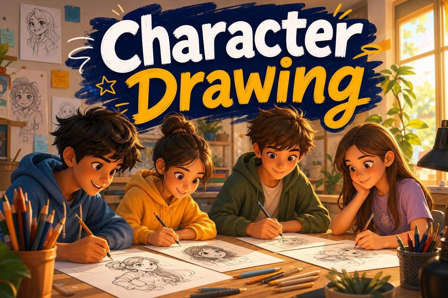 Character Design Club (Ages 11-14): Draw Heroes, Villains and Worlds