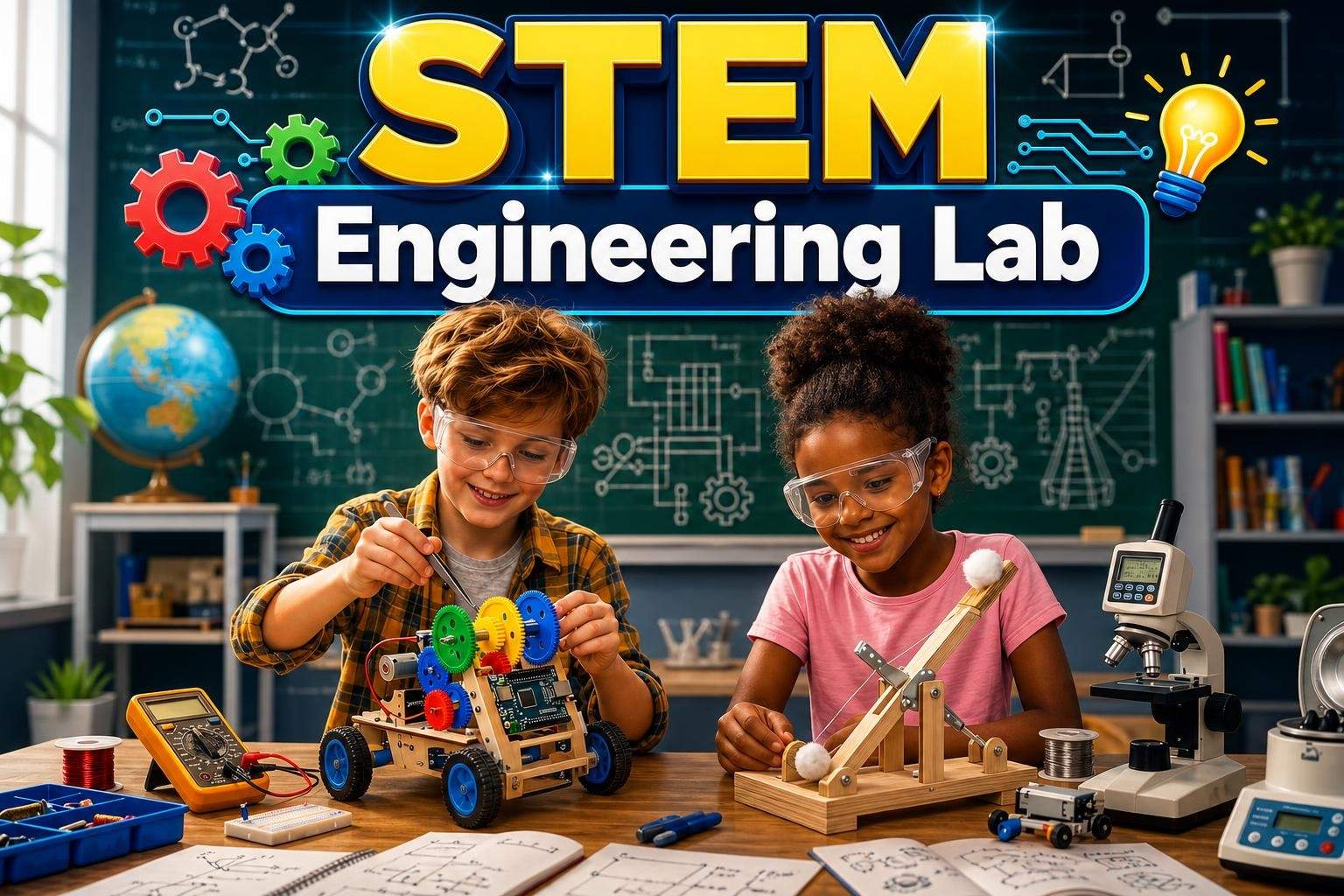 STEM Engineering Lab for Ages 7-11: Build and Test Projects