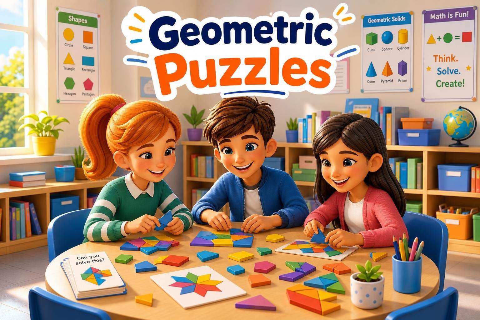 Geometry Puzzle Club Ages 11-13: Visual Reasoning and Problem Solving
