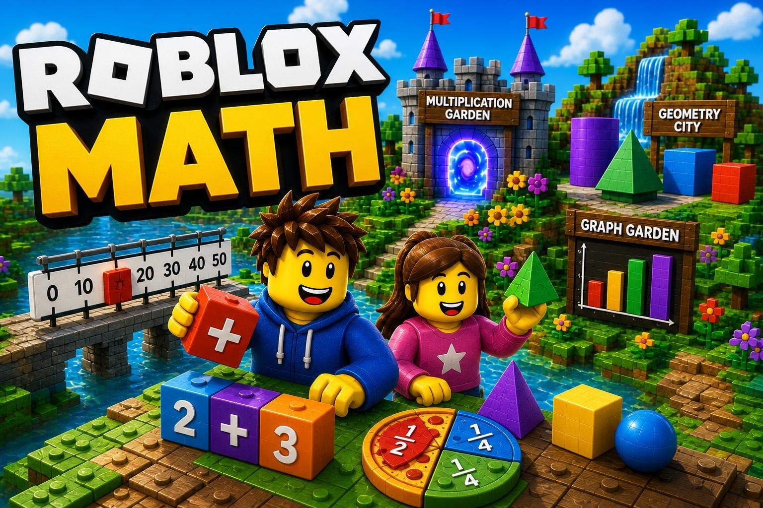 Roblox Math for Grades 3-4: Fractions, Multiplication and More