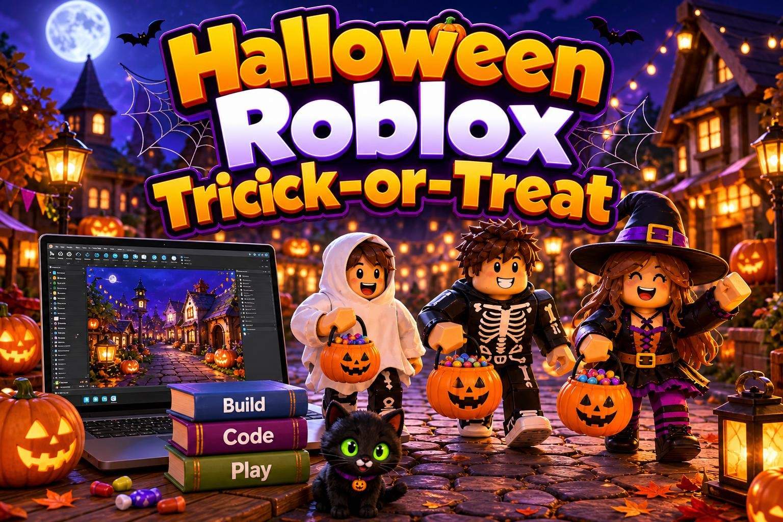 Roblox Studio: Build a Halloween Trick-or-Treat Game
