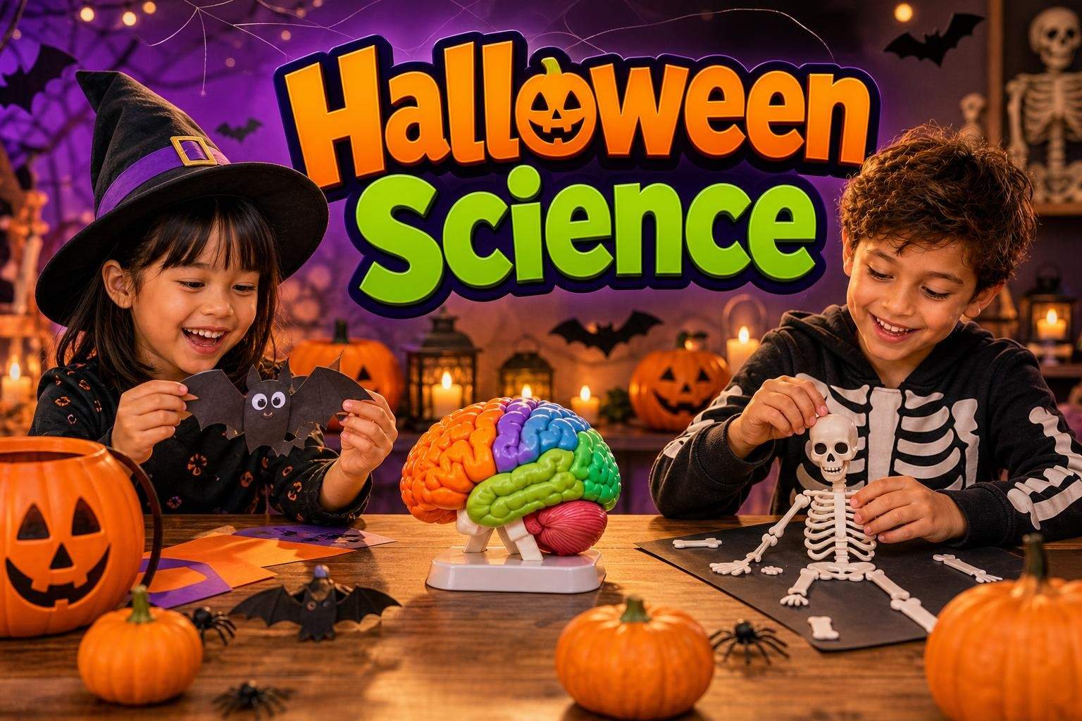 Halloween Biology for Ages 6-8: Bats, Bones and Brains
