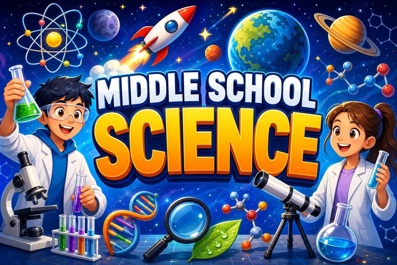 Middle School Science: Full Curriculum for Grades 6-8