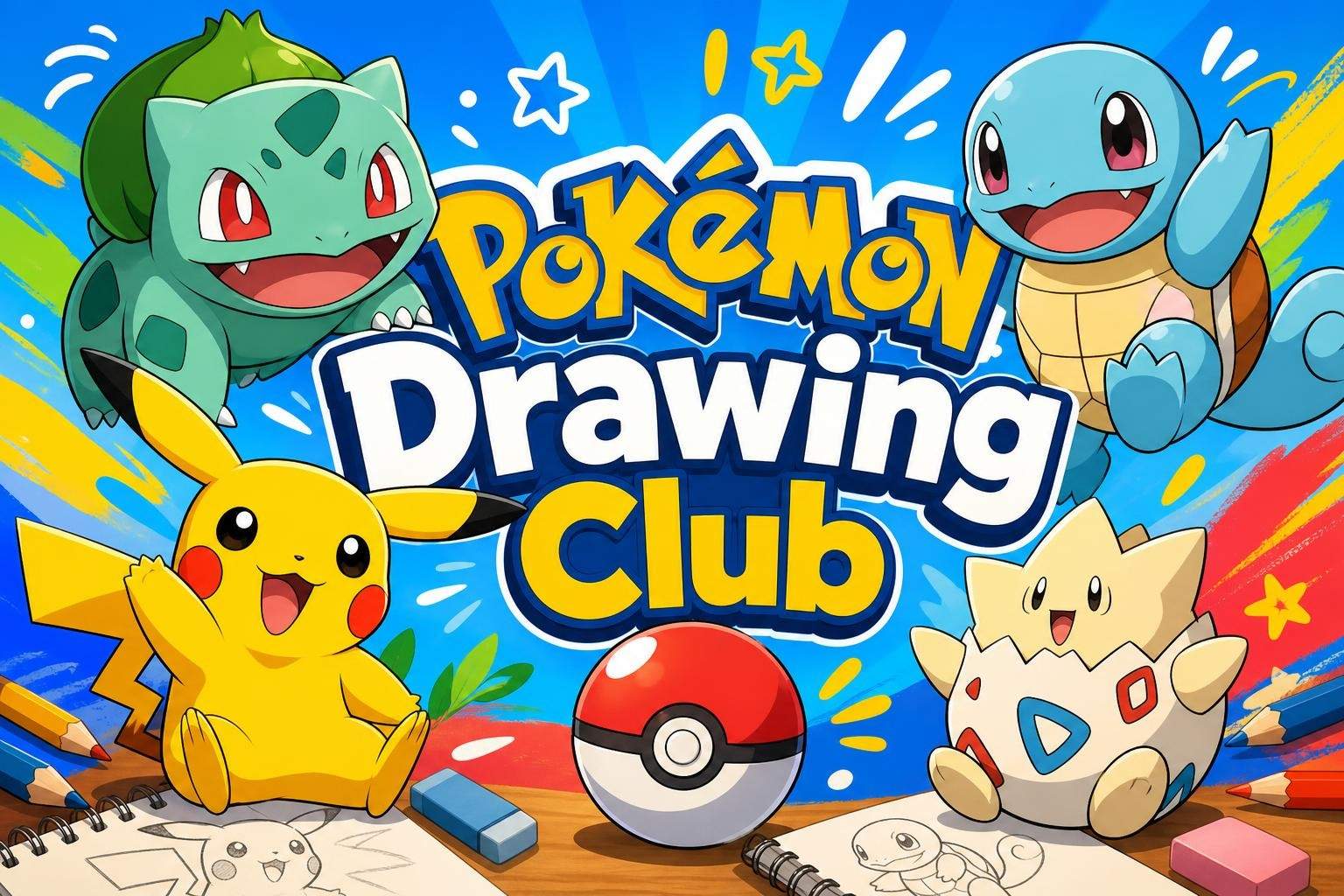 Pokémon Drawing Club Ages 8-10: Draw Pikachu and Fan Favorites