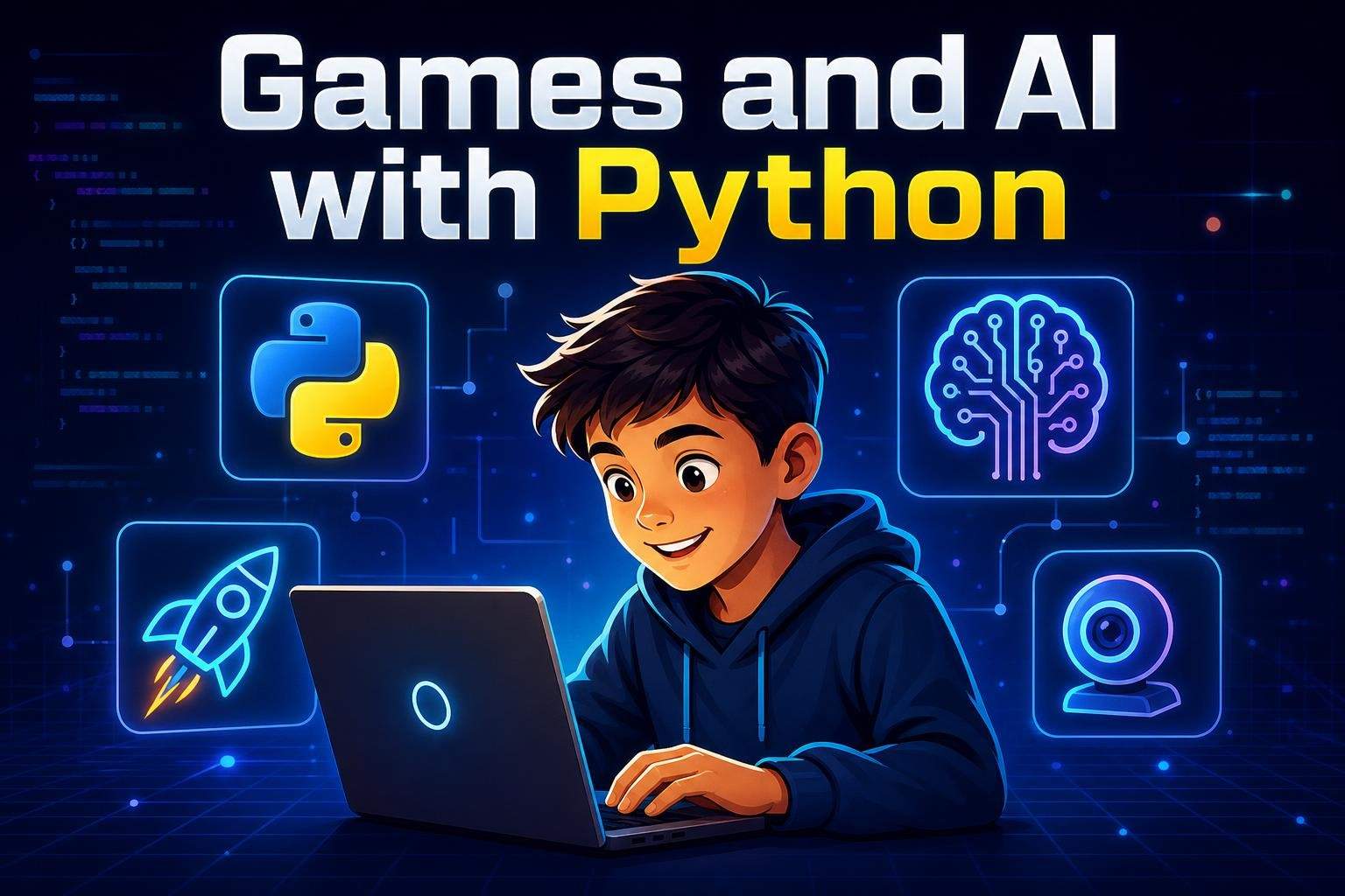 Python for Beginners Grades 5-7: Build Games, Chatbots and Computer Vision (24 Classes)