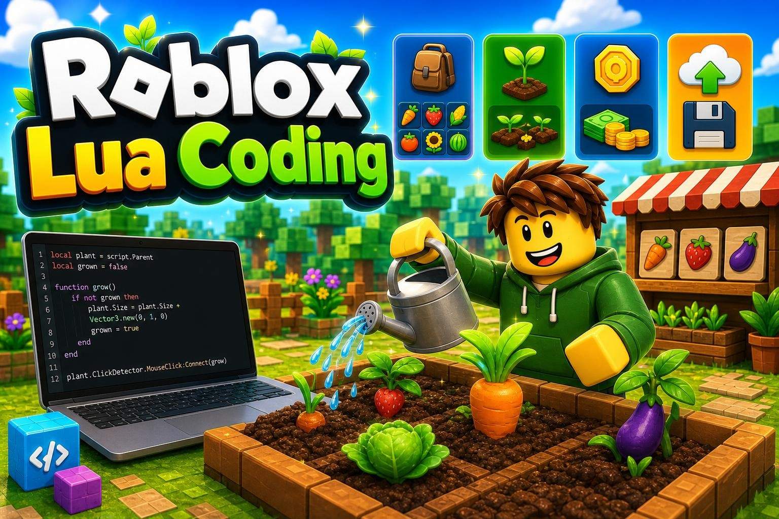 Roblox Lua Coding: Build a Grow a Garden Game