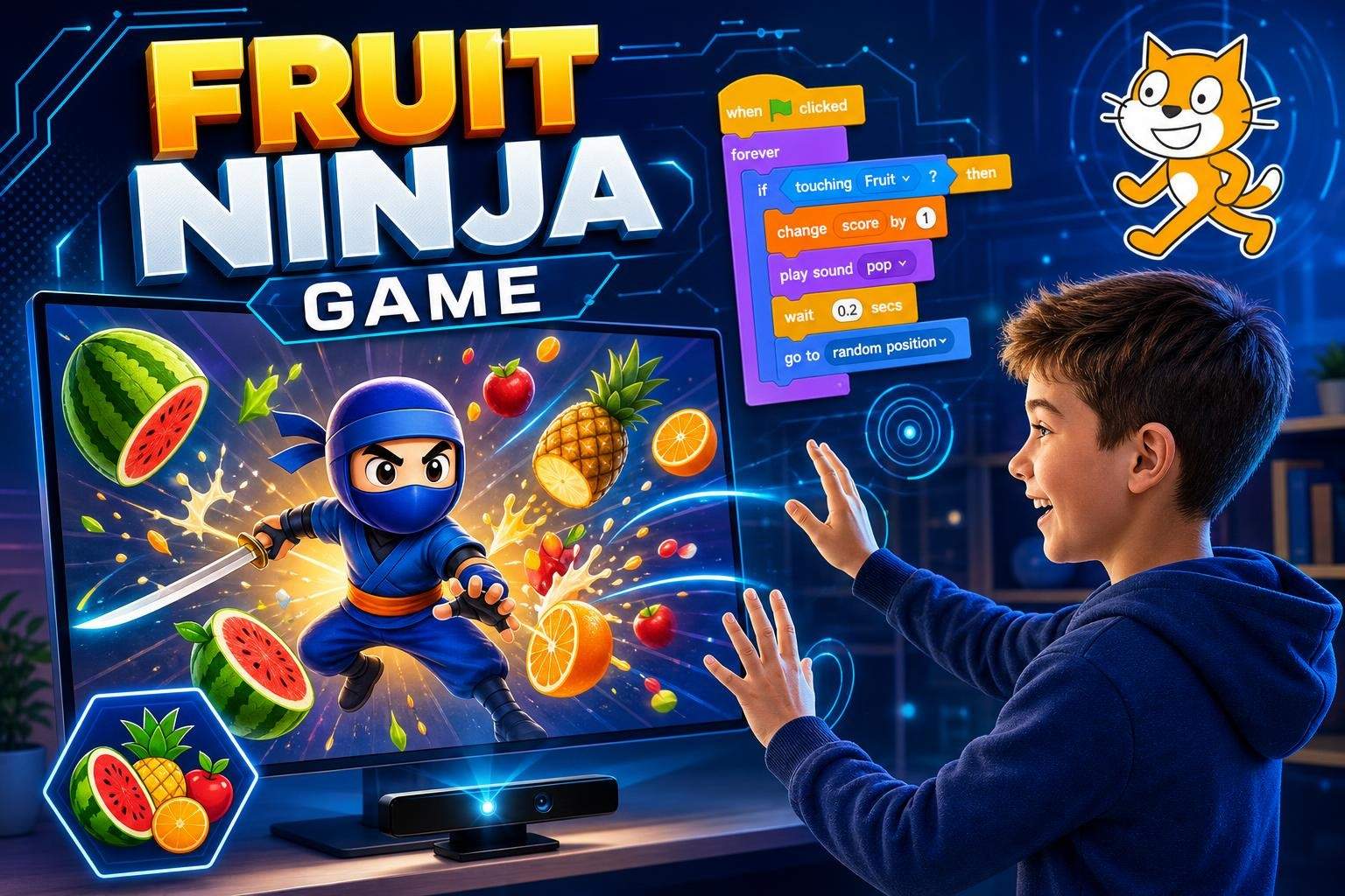 Scratch Video Sensing: Build a Fruit Ninja Style Game