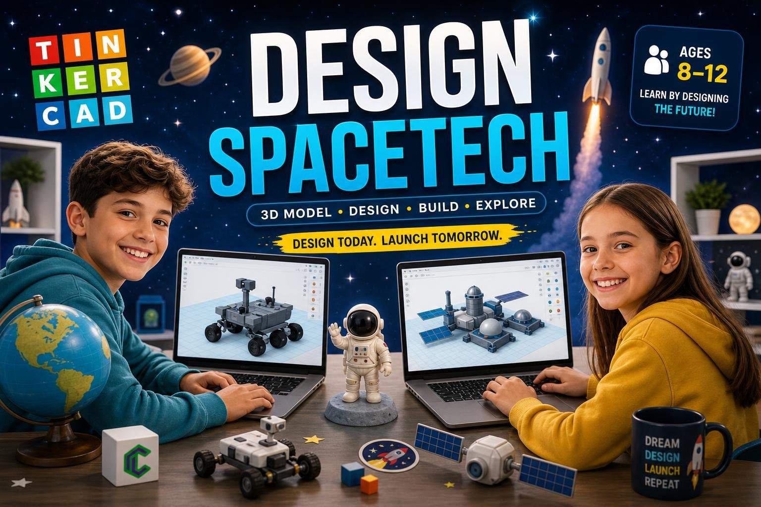 Tinkercad Space and Sci-Fi Design Club: Build 3D Spacetech Models