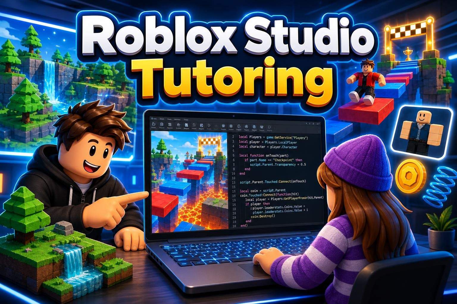 Roblox Studio 1-on-1: Lua Coding and Game Design