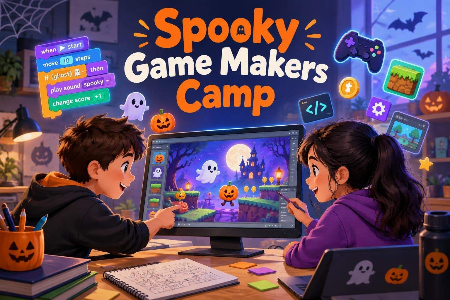Spooky Game Makers Camp: Design, Code, Play