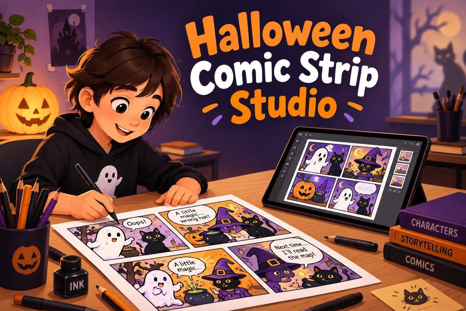 Halloween Comic Strip Studio