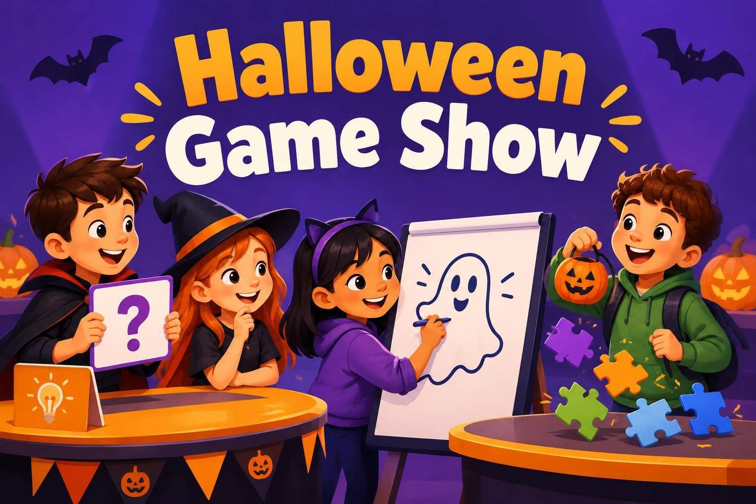 Halloween Game Show: Riddles, Pictionary & Team Challenges