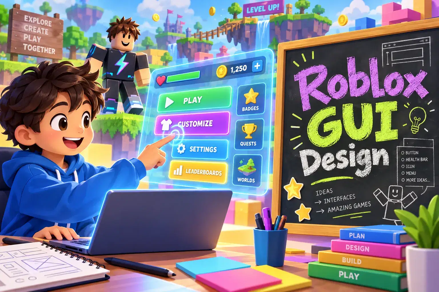 Roblox GUI Scripting: Code Menus, Buttons and Scoreboards