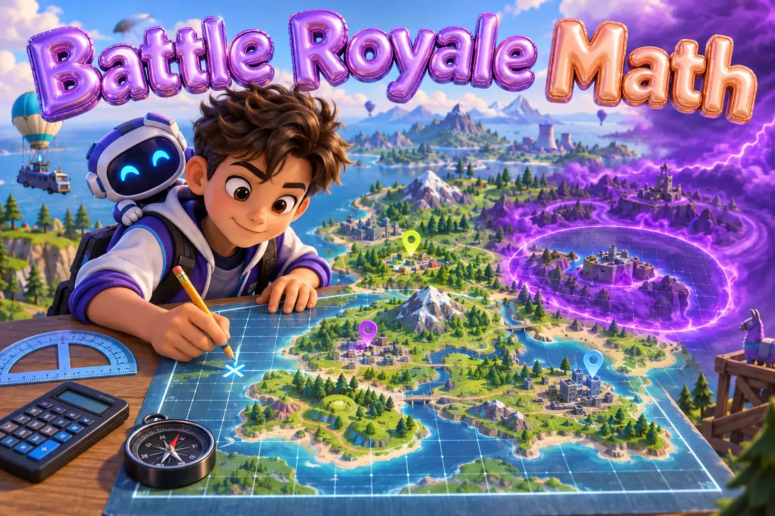 Fortnite Math: Storm Circles, Angles and Coordinates