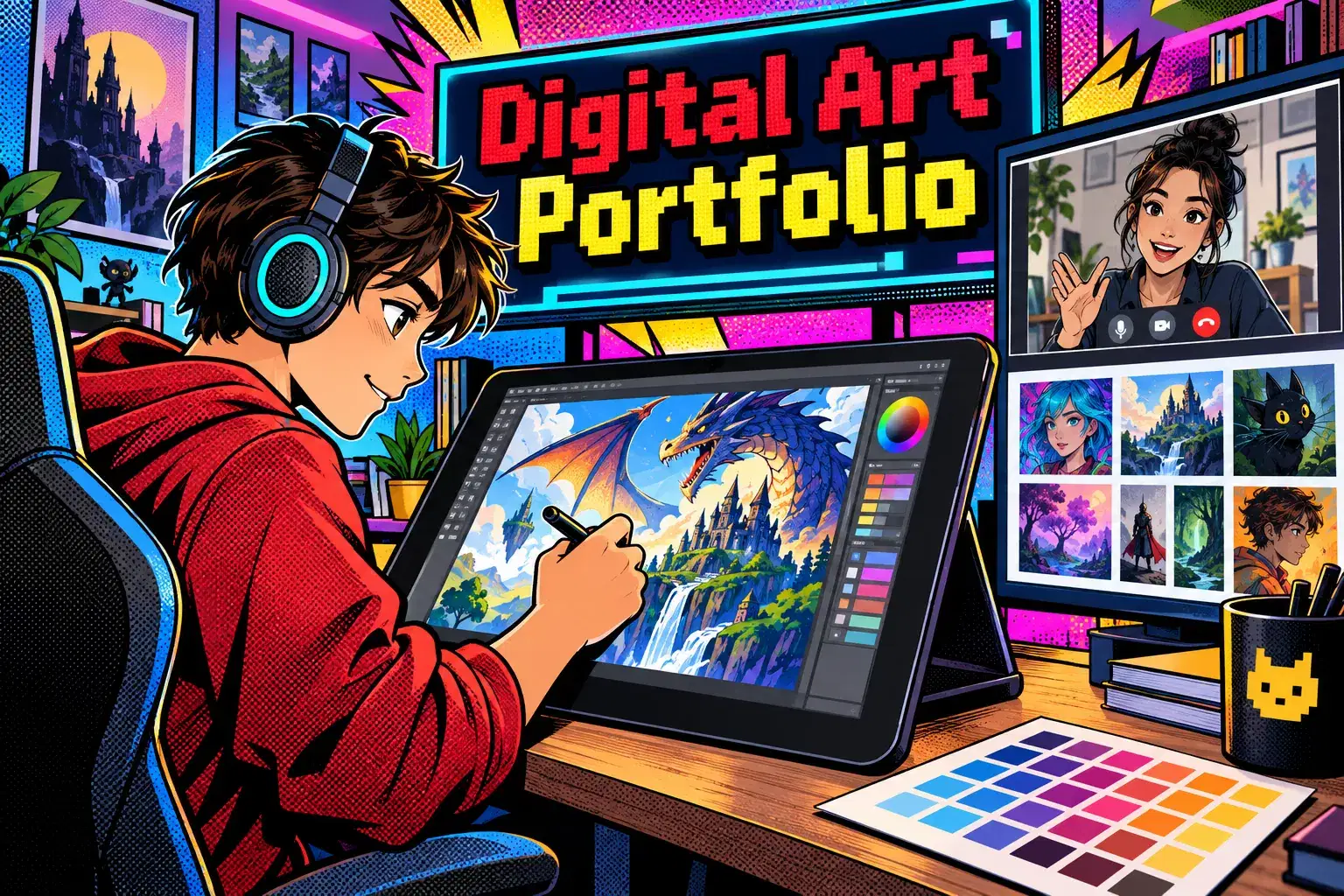 1-on-1 Advanced Digital Illustration Portfolio