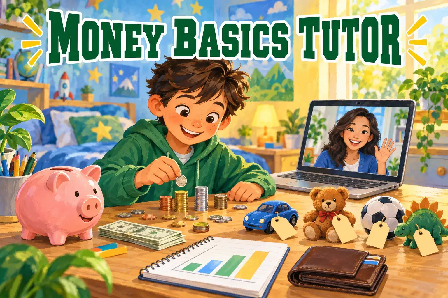 1-on-1 Money Basics Tutor for Kids