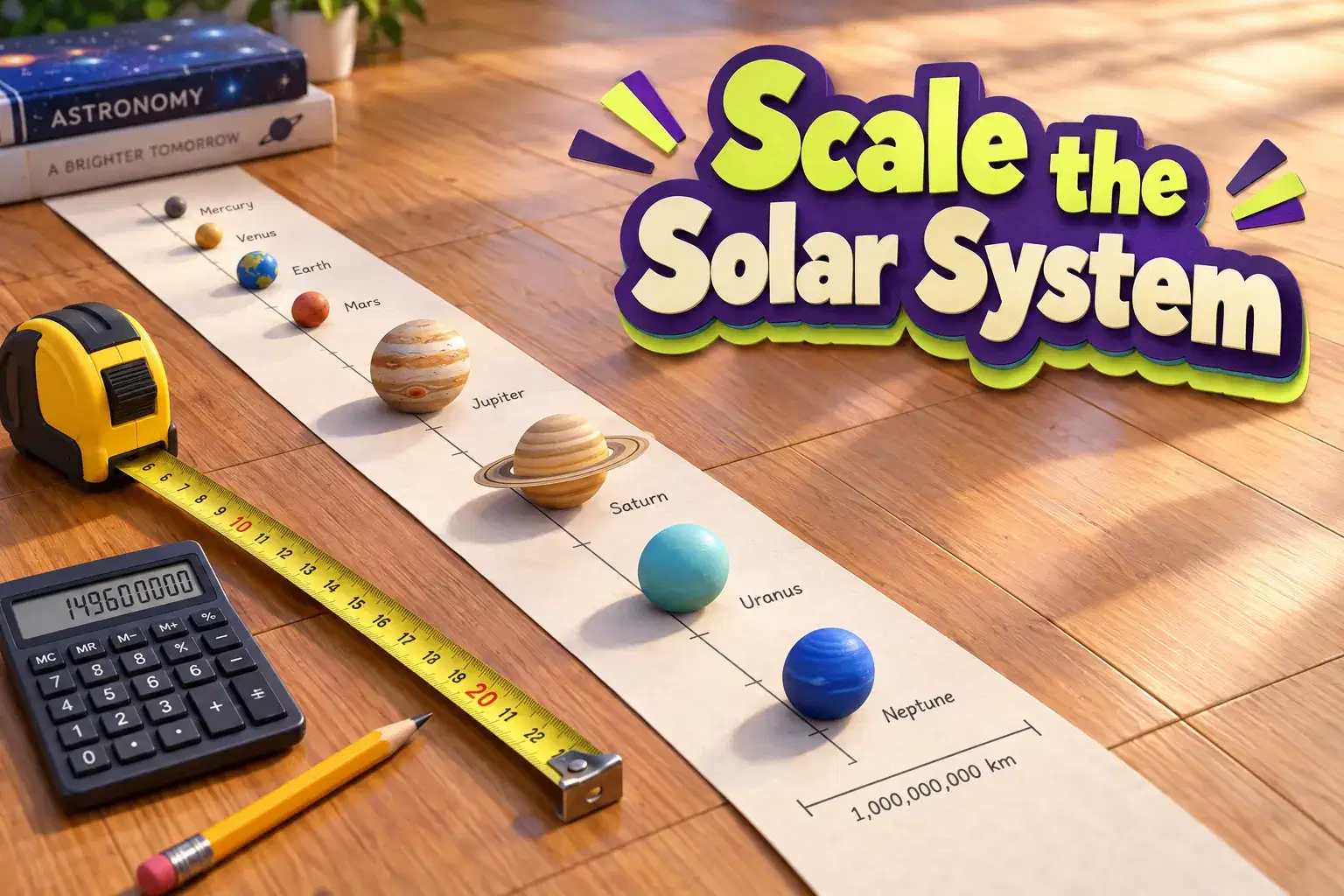 Scale the Solar System: One-Day Math Model