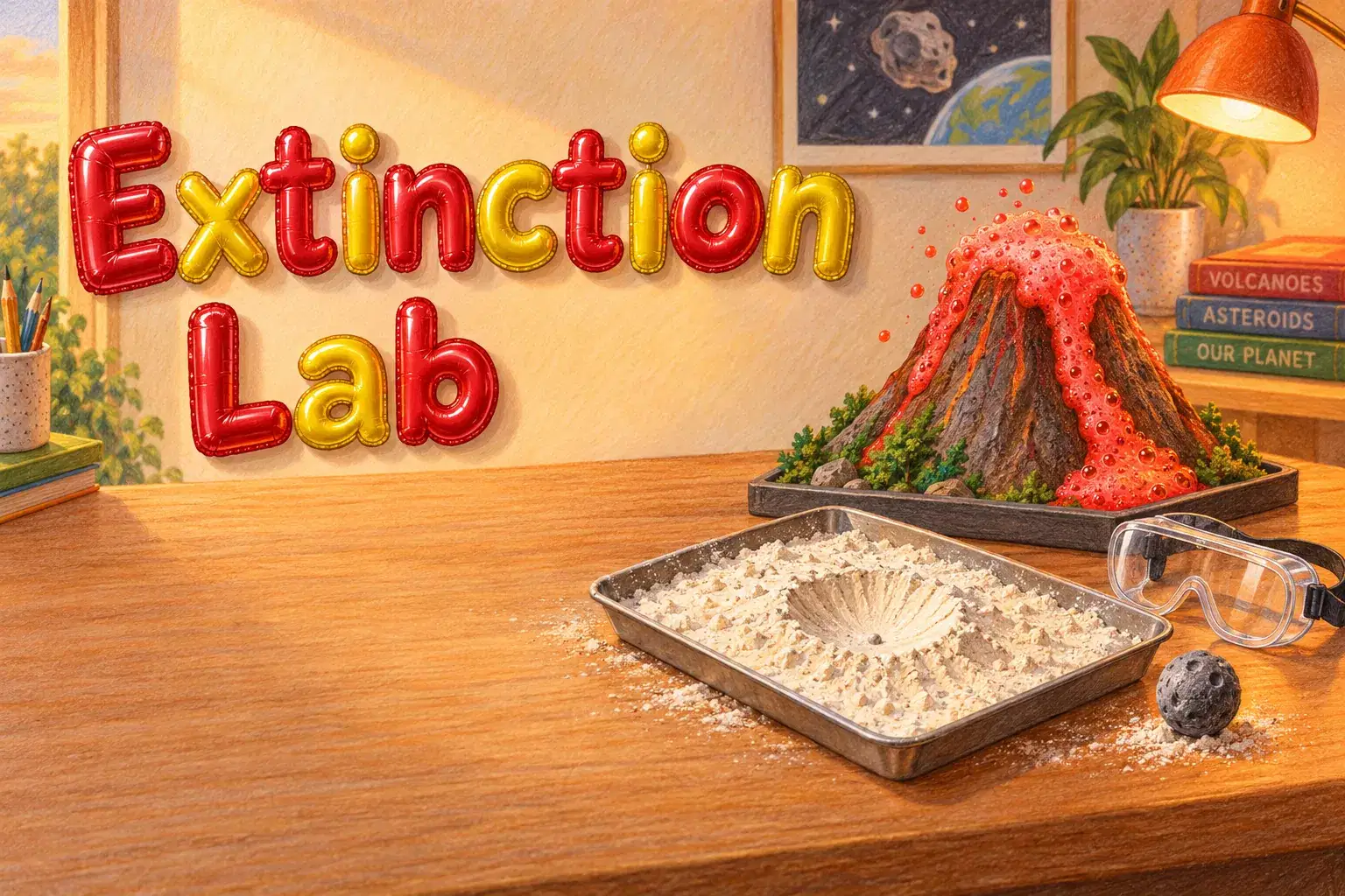 Volcanoes and Extinction Experiments: One-Day Lab