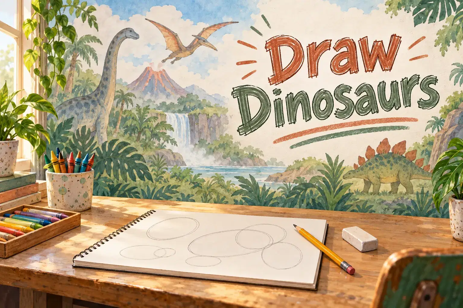 Draw Dinosaurs Step by Step: One-Day Class