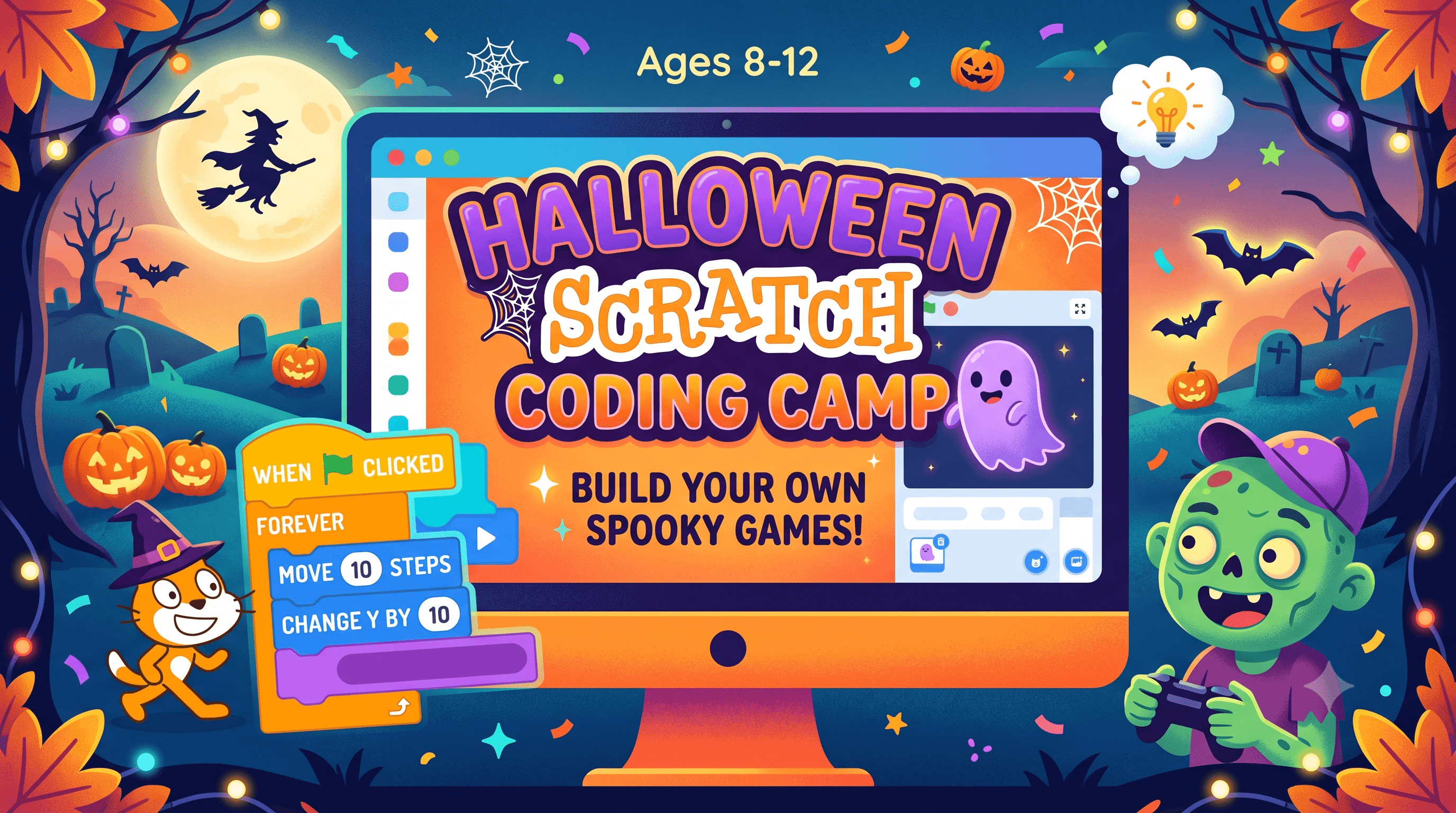 Halloween Scratch Coding Camp: Build Your Own Spooky Games