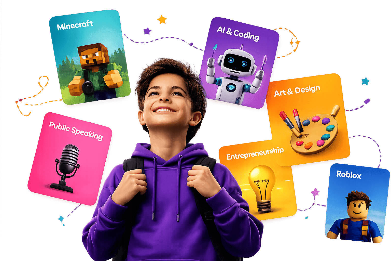 Kids learning through clubs, camps, and social skills